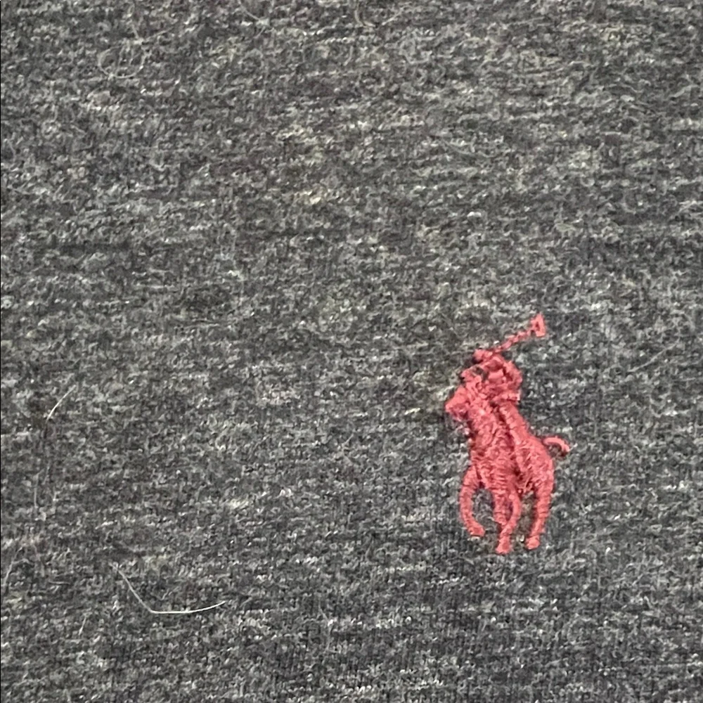 Polo Ralph Lauren Custom Fit V Neck T Shirt Men Large Heather Gray Pony Logo